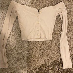 Off the shoulder crop top